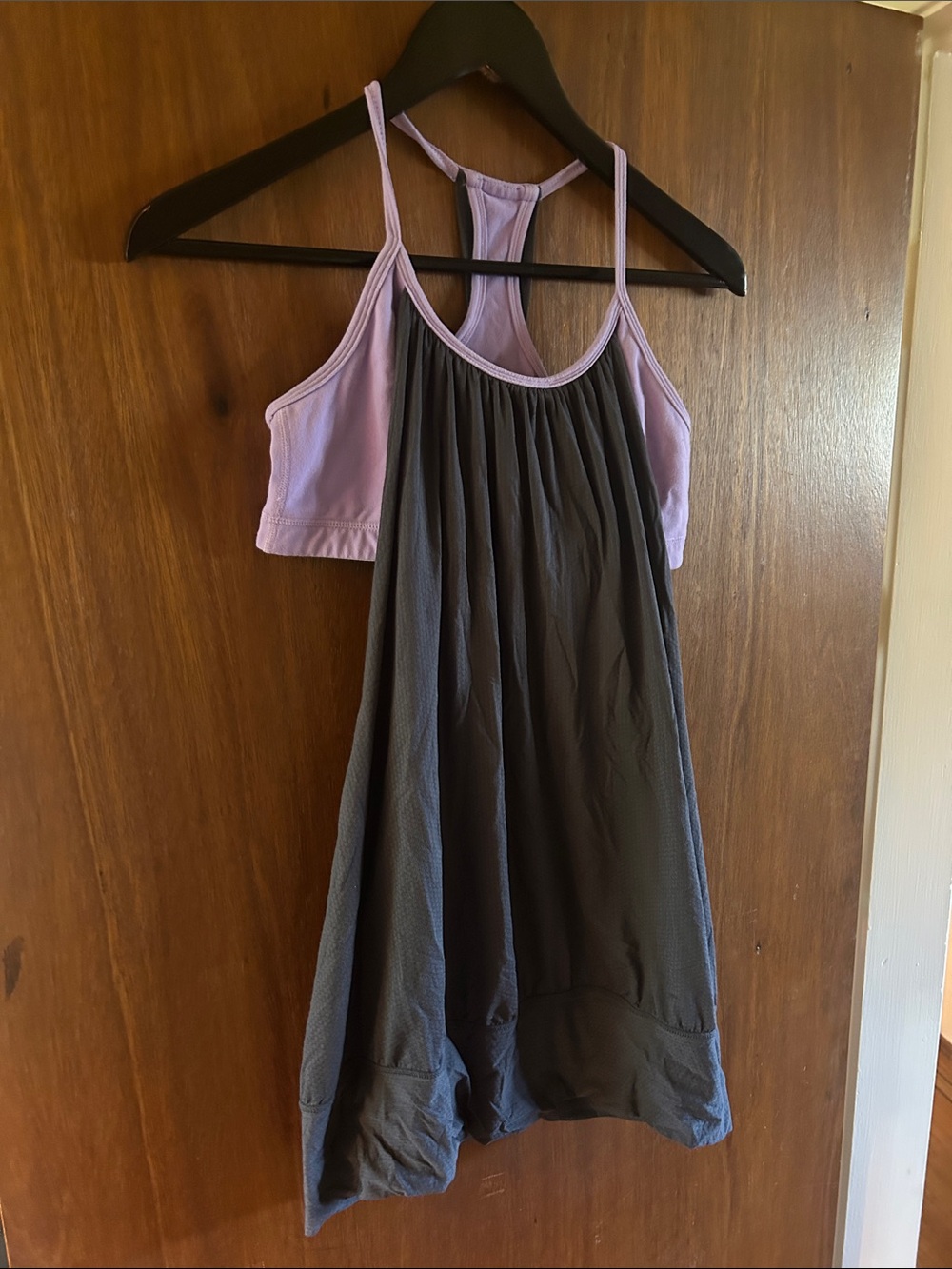 lululemon athletica Lavender and Charcoal Two-Tone Racerback Tank